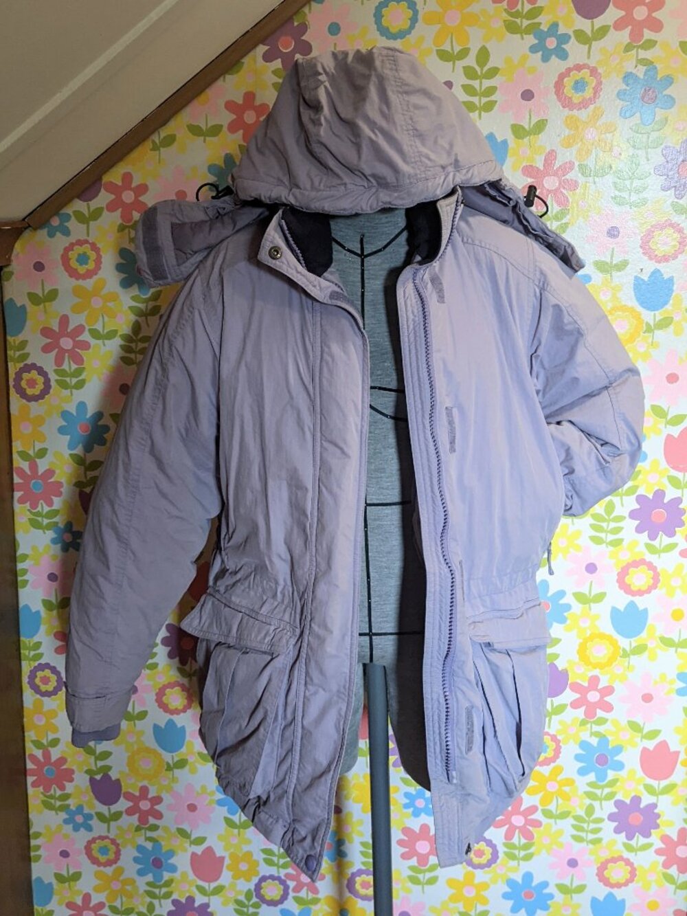 LL Bean Down Coat in Lavender, Heavy and WARM